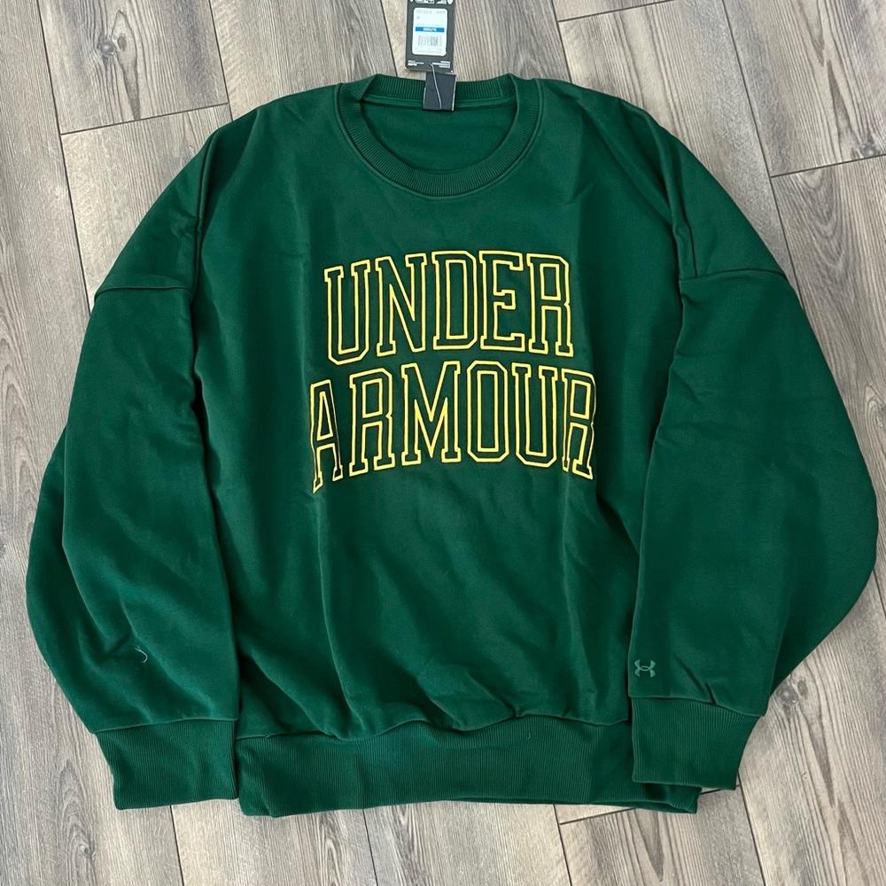NWT Under Armour Men's Green Crewneck Sweatshirt